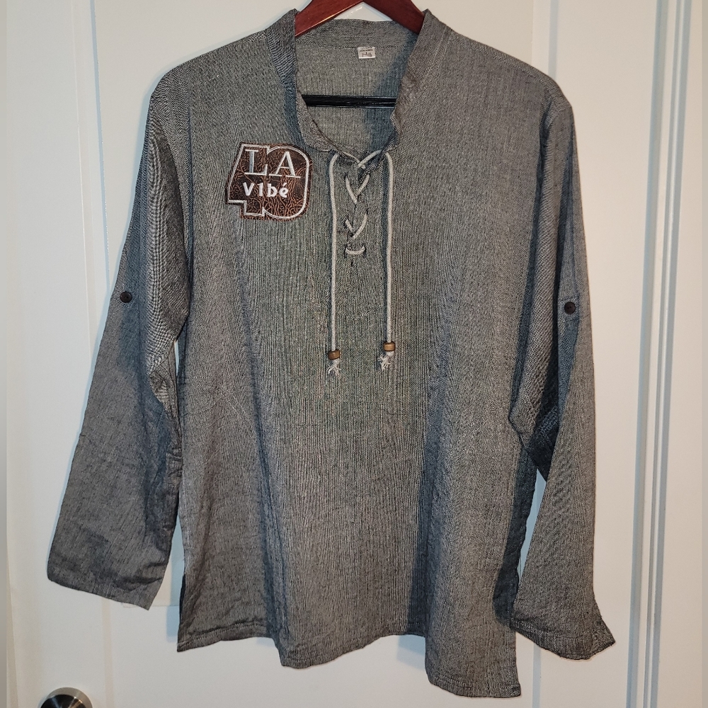 LA Vibe Meditation Shirt Long Sleeve Mens Large